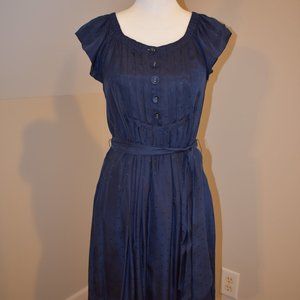 Silk Navy Blue Banana Republic Dress